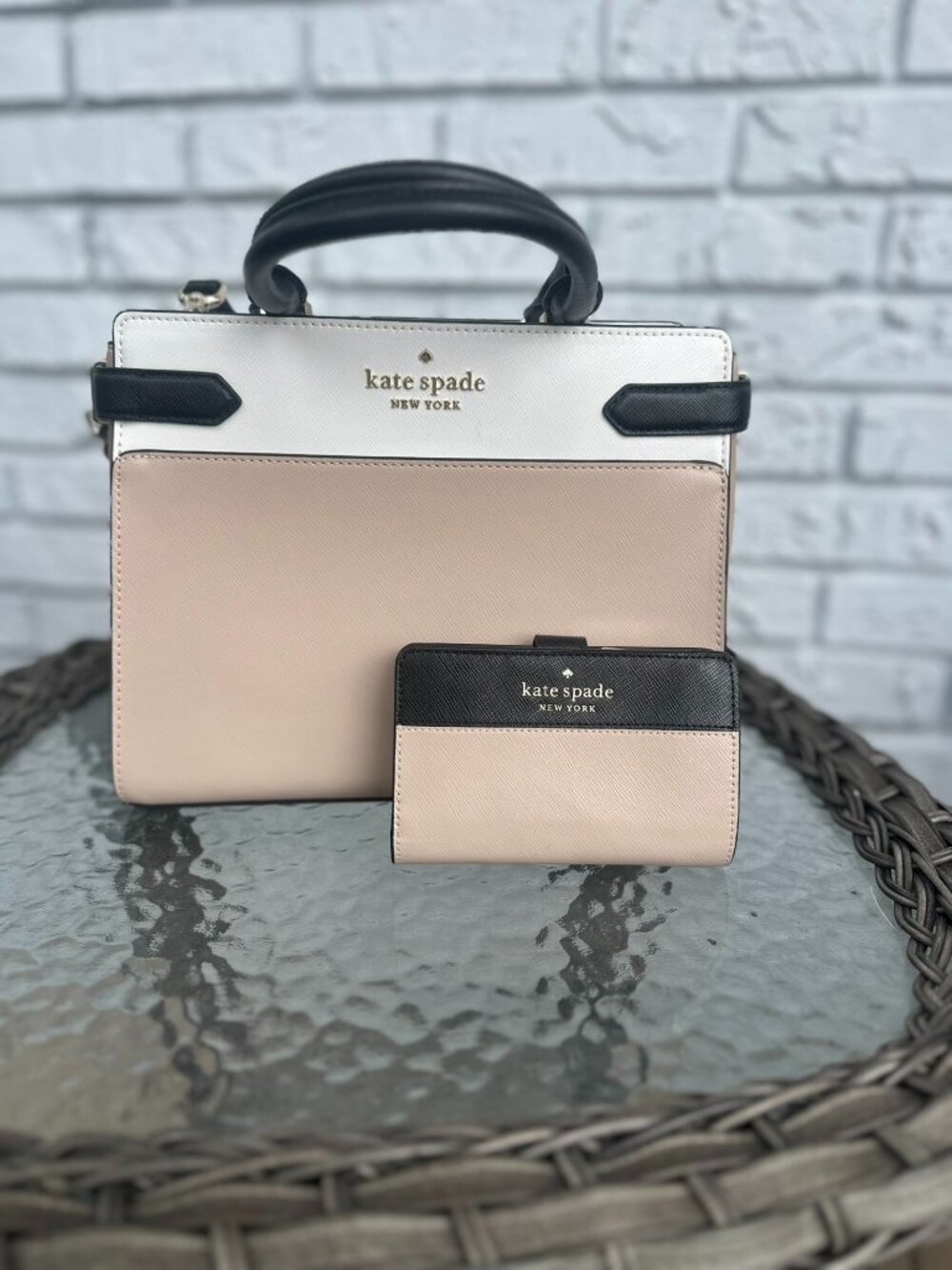 Kate Spade Colorblock Satchel Handbag (Wallet sold Separate)